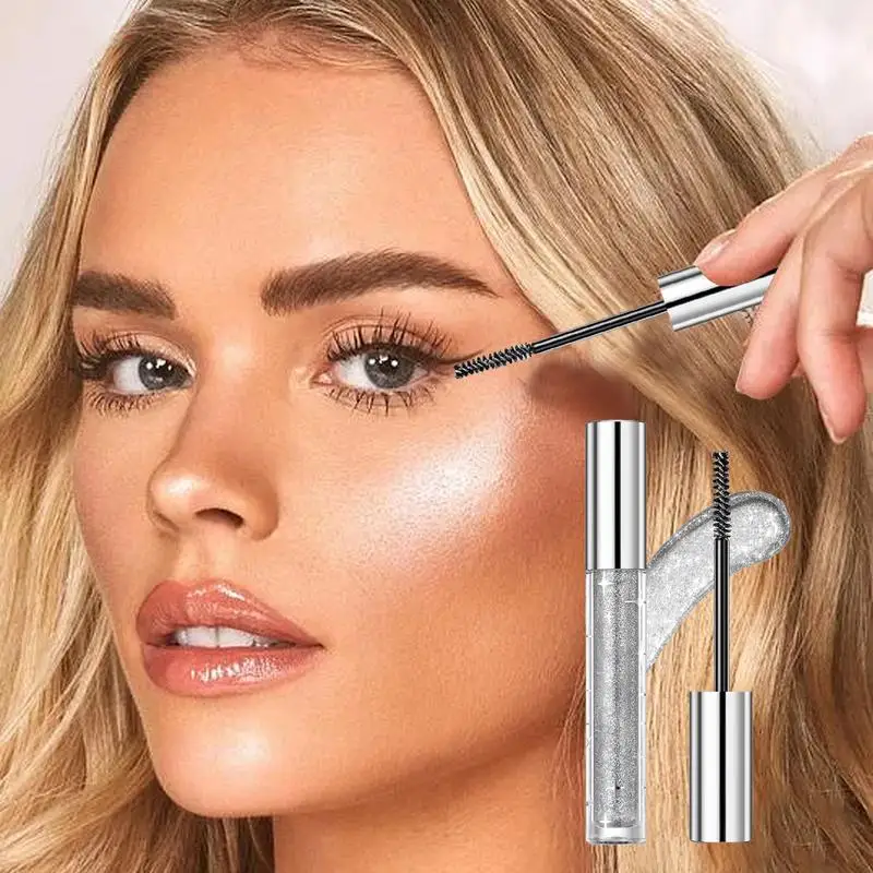 Glitter Mascara Glanzende Mascara Waterdichte Curling Volume Lash Verlenging Langdurige Snelle Glitter Mascara Make-Up Accessoires