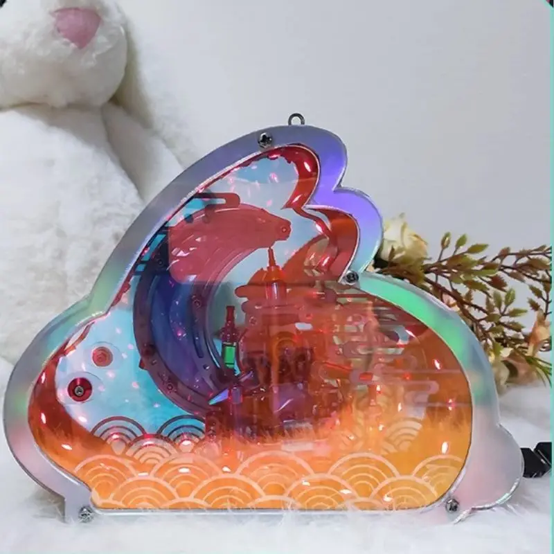 

3d three-dimensional metal assembly blocks toy jade rabbit palace lamp holiday birthday gift for girlfriend