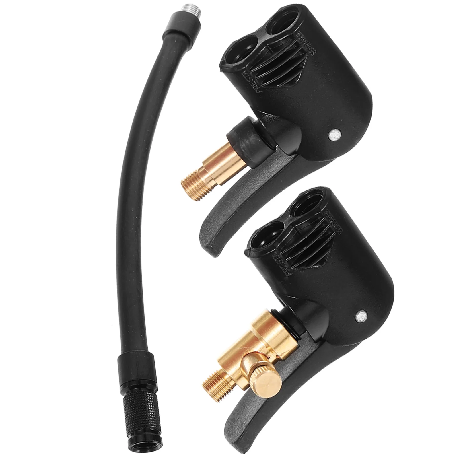 

2pcs Car Valve Adapter Tire Inflator Nozzle Brass Air Pump Thread For Motorcycle Bike Tyre Quick Clamp 16Cm Hose