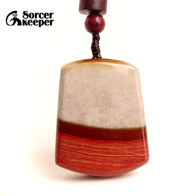 Natural Rhodonite Jasper Gemstone Carving Healing Castle Pendant Necklace Reiki Craft Anime Jewelry For Women Gift BK286