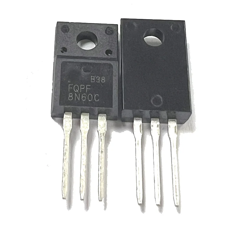 Transistor do N-canal do MOSFET, FQPF8N60C, 8N60C, 8N60, 600V, 8A, TO-220F, novo, original, 5 PCes