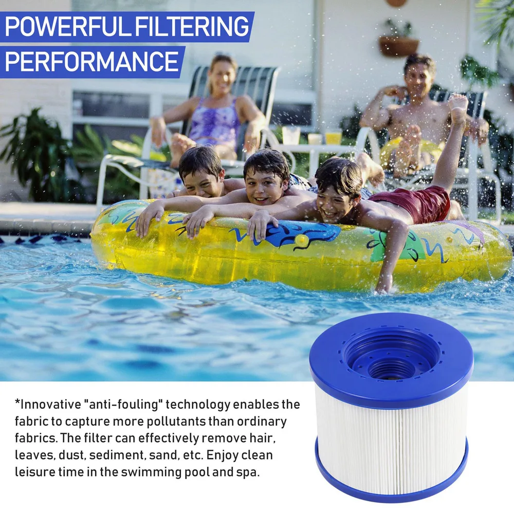 Zwembadfilter Twin Pack Vervanging Hot Tube Water Gezondheidsgolf Spa 104Mm Pet + Non-Woven Stof Compatibel Met Slimme Spa