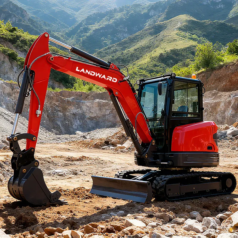 

CE Europe Excavators 3.5 Tons Mini Excavator Multifunctional Crawler Mini Excavator New 2 Tons Digger China LANDWARD Customized