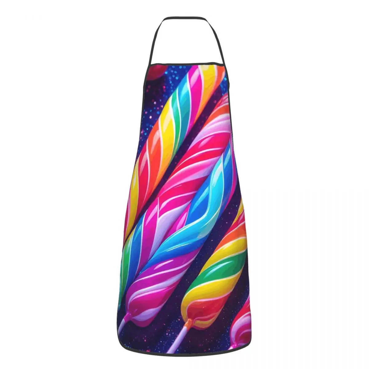 Candy Pattern Aprons Chef Cooking Tablier Sleeveless Bib Kitchen Cleaning Pinafore for Women Men Gardening