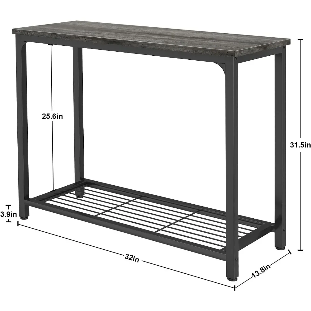 Sofa meja konsol dengan rak jaring, lobi meja pintu masuk 2 tingkat untuk pintu masuk, depan, lorong, Sofa, Sofa