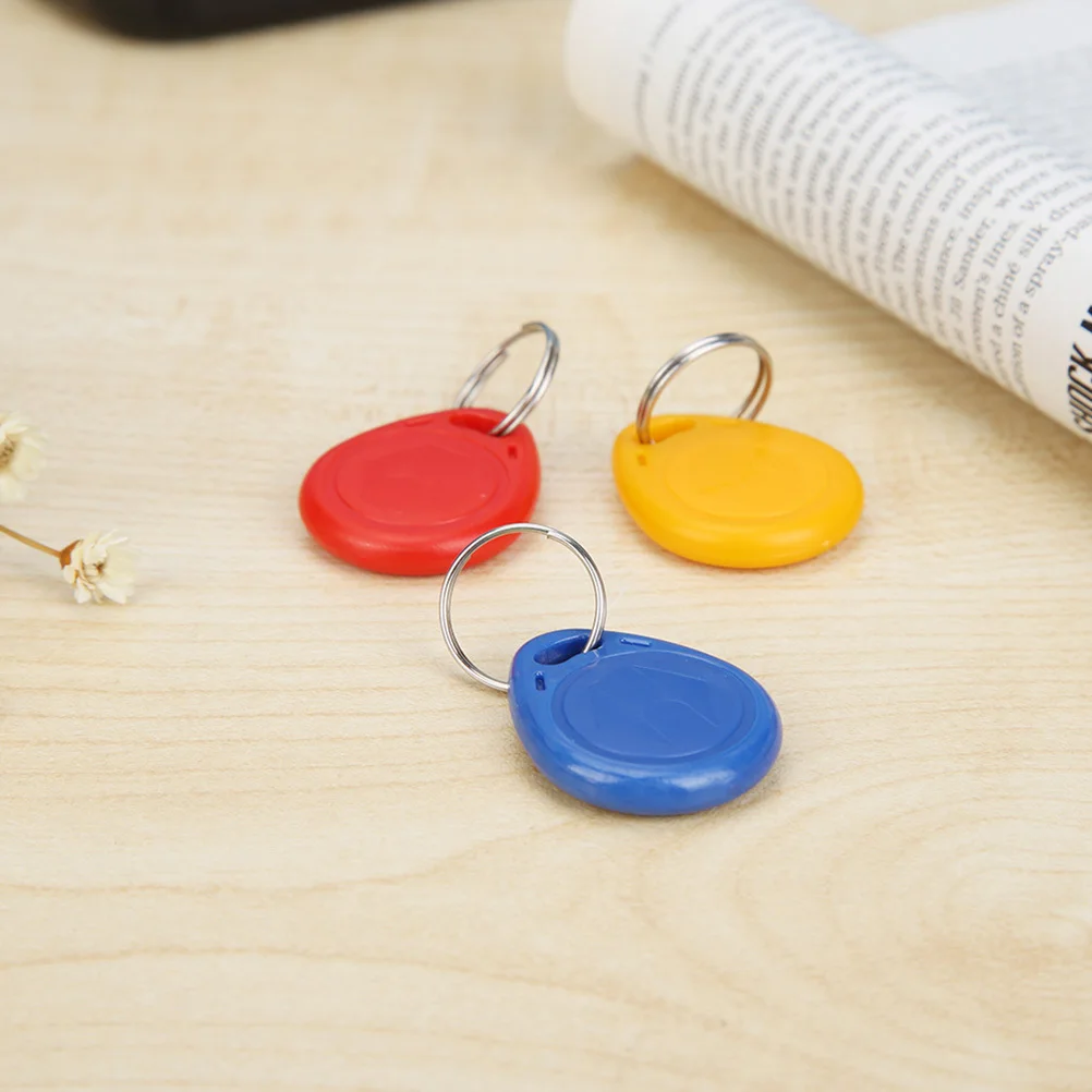 

3Pcs Door Access Id Card Fobs Unique Pre-Programmed Id Number Waterproof for Security Control Systems (Yellow Red Blue)