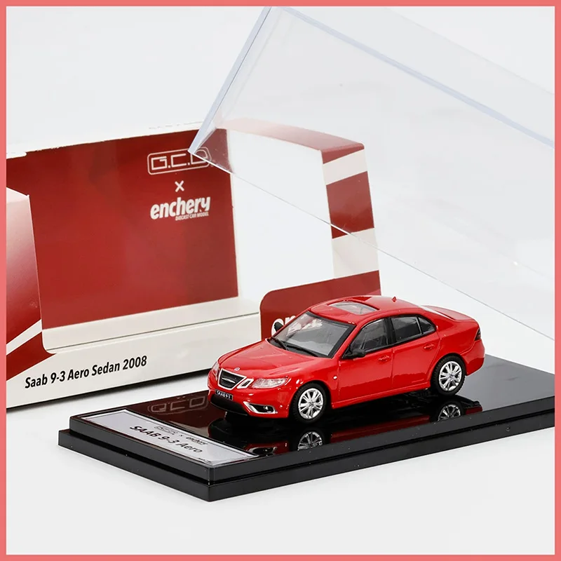 Pre-vendita GCD X Enchery 1:64 Saab 9-3 Aero Sedan 2008 Modellino Auto in Metallo da Collezione Statico Decorato Regali di Natale Giocattoli