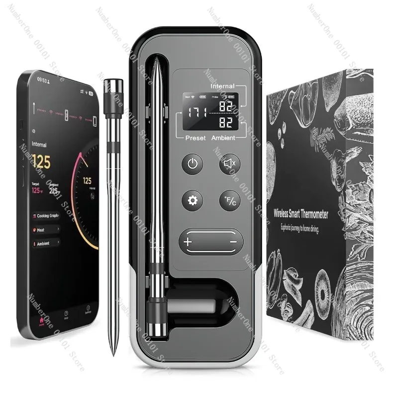 

Smart wireless bluetooth barbecue thermometer with APP meat thermometer kitchen grill barbecue thermometer