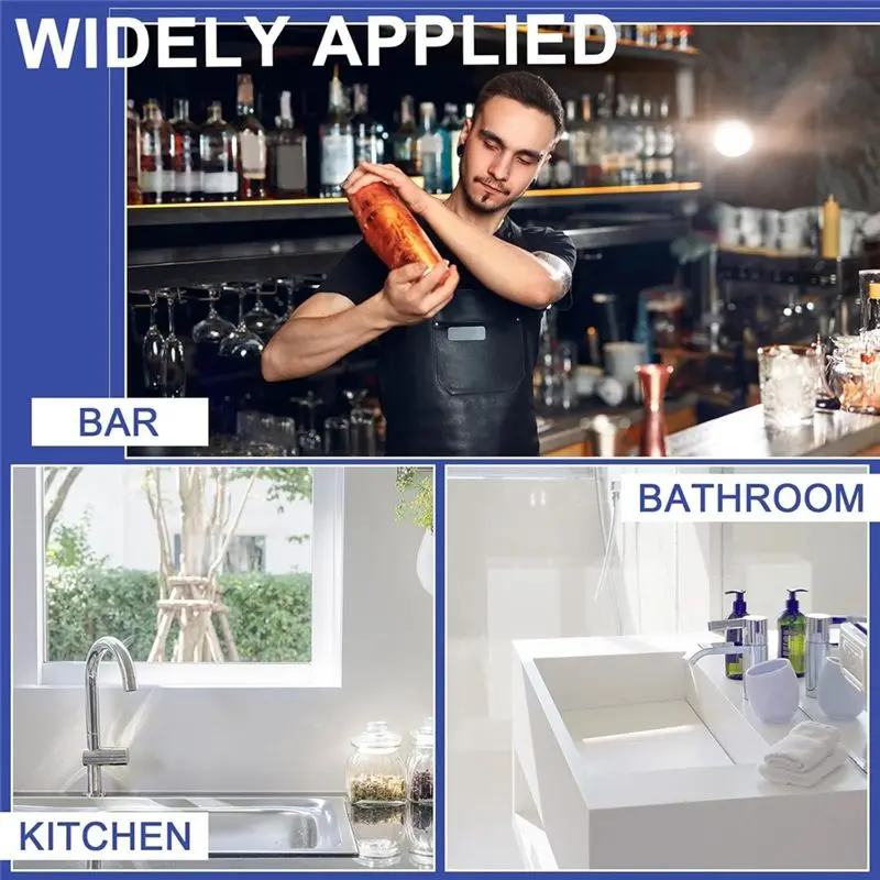 A60F-4 Pcs Bar Sink Overflow Pipe 7.48 Inches Brass Metal Sink Strainer Pipe Dip Overflow Tube Bar Dip Stopper Bathroom Tube