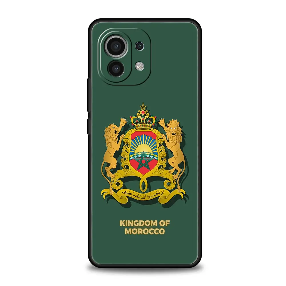 Phone Case For Xiaomi Mi 15 14 14T 13T 12T Pro 12 13 11 Lite 5G 11T X6 X5 Pro Soft Cover Moroccan flag Maroc Morocco passport