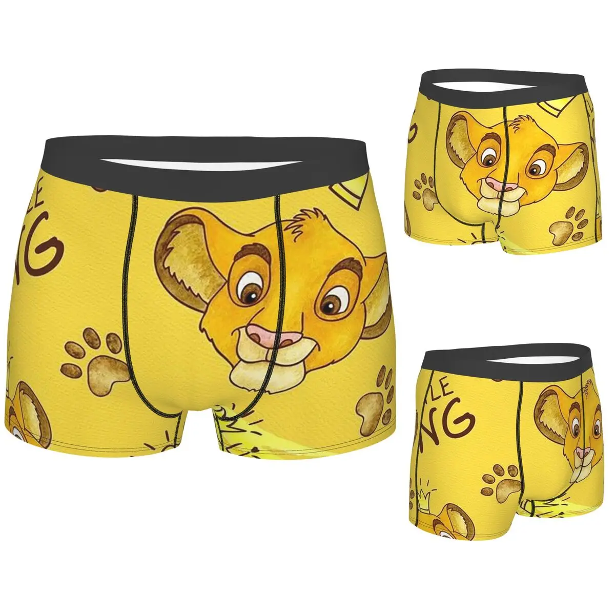 

Boxer Underpants Shorts Lion King Simba Face Cute Cartoon Panties Male Breathable Underwear for Homme Man Boyfriend Gifts