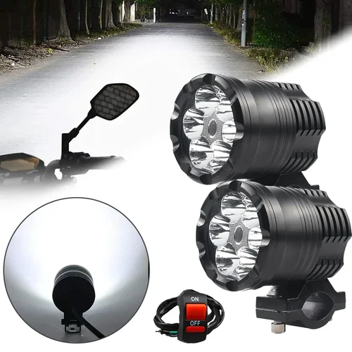 Foco LED para motocicleta, faro auxiliar para Moto, luz antiniebla, accesorios universales para Suzuki, BMW, coche, SUV, ATV, 200W, 72000lm, 12V