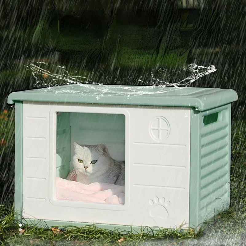 

Cat's Nest Winter Warm Thickened Kennel Outdoor Enclosed Cat House Waterproof Stray Cat Outdoor Nest Winter Cat Supplies Mats