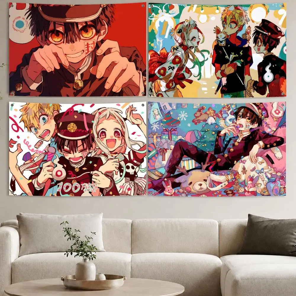 Toilet-Bound Hanako-kun Season 2 Flags Aesthetic Wall Tapestry Printed Wall Hanging Living Room Party Outdoor Decor