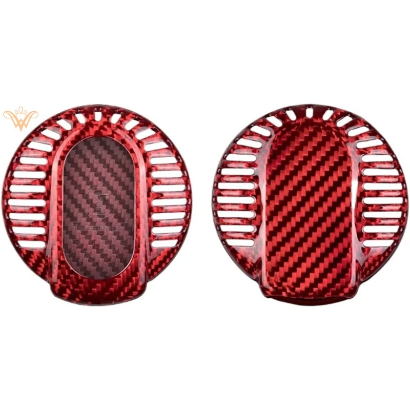 

Carbon Fiber Car Key Case Cover Compatible For BMW Mini Cooper F54 F55 F56 F57 F60 Smart Remote Shell Auto(Red1)