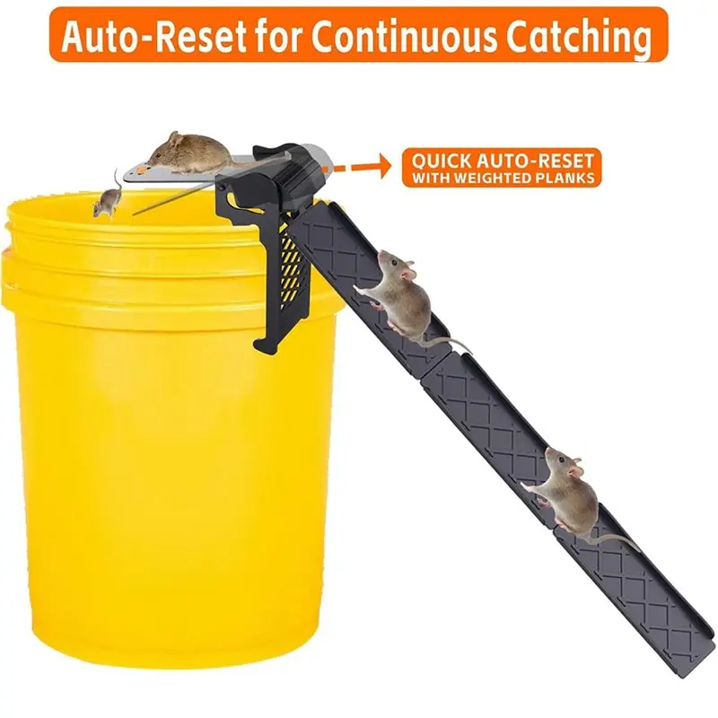 ABBP-Walk دلاء اللوح للفئران والفئران 4 قطع مصيدة الماوس تناسب 5 جالون أو أكبر مصيدة فئران قابلة لإعادة الاستخدام