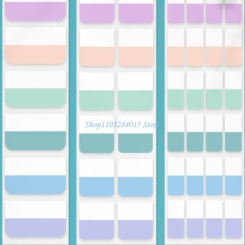 R6FF Notes Flags, Colorful Index Tabs Index Flag Bright Color Page Index Sticker Clear Page Makers for Page Bookmarks