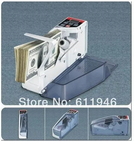 2016 new V40 Mini Portable Handy Bill Cash Money registers Currency Counter Counting Machine