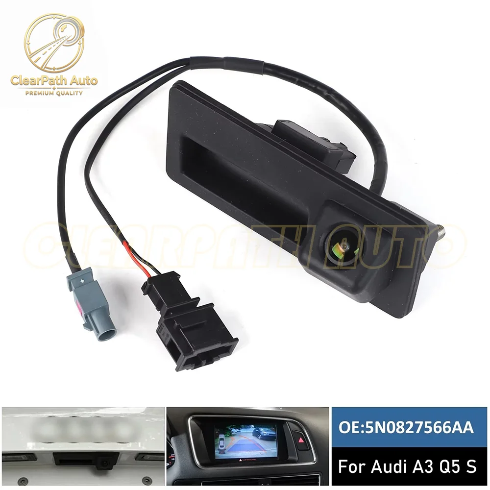 5N0827566AA Car Rear View Trunk Backup Parking Assist Camera For Audi A4 A5 A6 Allroad Q3 Q5 S3 S5 5N0827566C 8K0980551