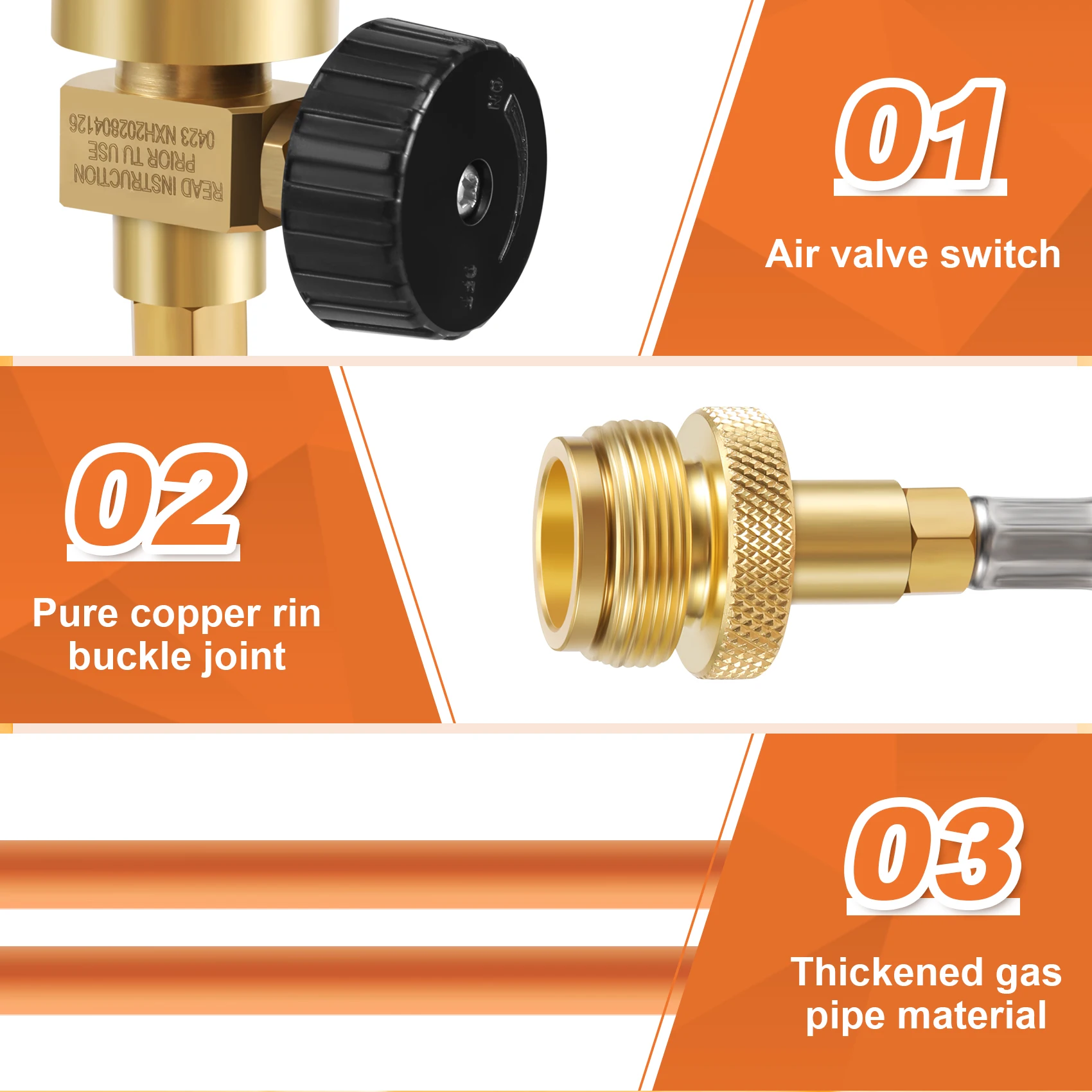 

Welding Torch Hose CGA600 1.5M (5Ft) Hose And Belt Hook For MAPP Torch Extension Kit-Hot
