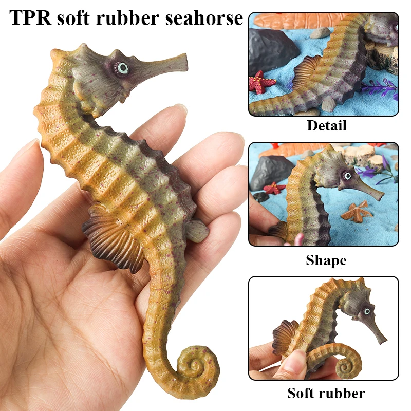 Oenux Meeresleben Tier Tintenfisch Krabbe Clownfisch Lionfish Seestern Hai Schmetterling Fisch Fliegender Fisch TPR Weiches Modell Spielzeug Kind Geschenk – Detail 20