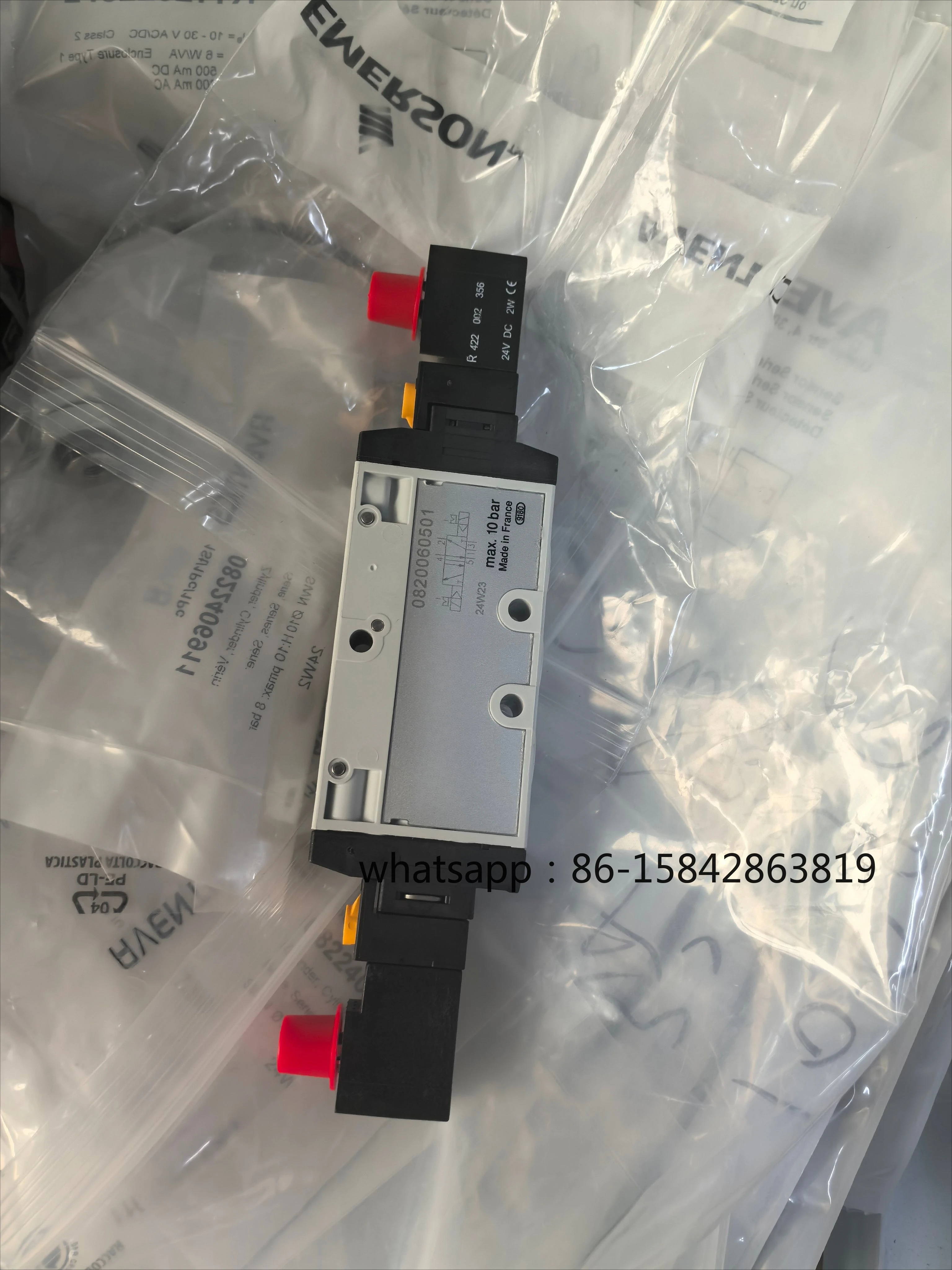 TC08 Series Double Coil Air Solenoid Valve Replacement Spare Parts Model 0820060501 For Homag Wood Edge Banding Machine