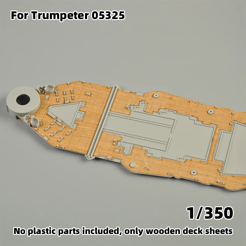 Modell-Upgrade-Teile: Lasergeschnittene Holzdeckplatte mit selbstklebender Ankerkette für TRUMPETER 05325 Battleship HMS 1942 1/350 – Detail 1