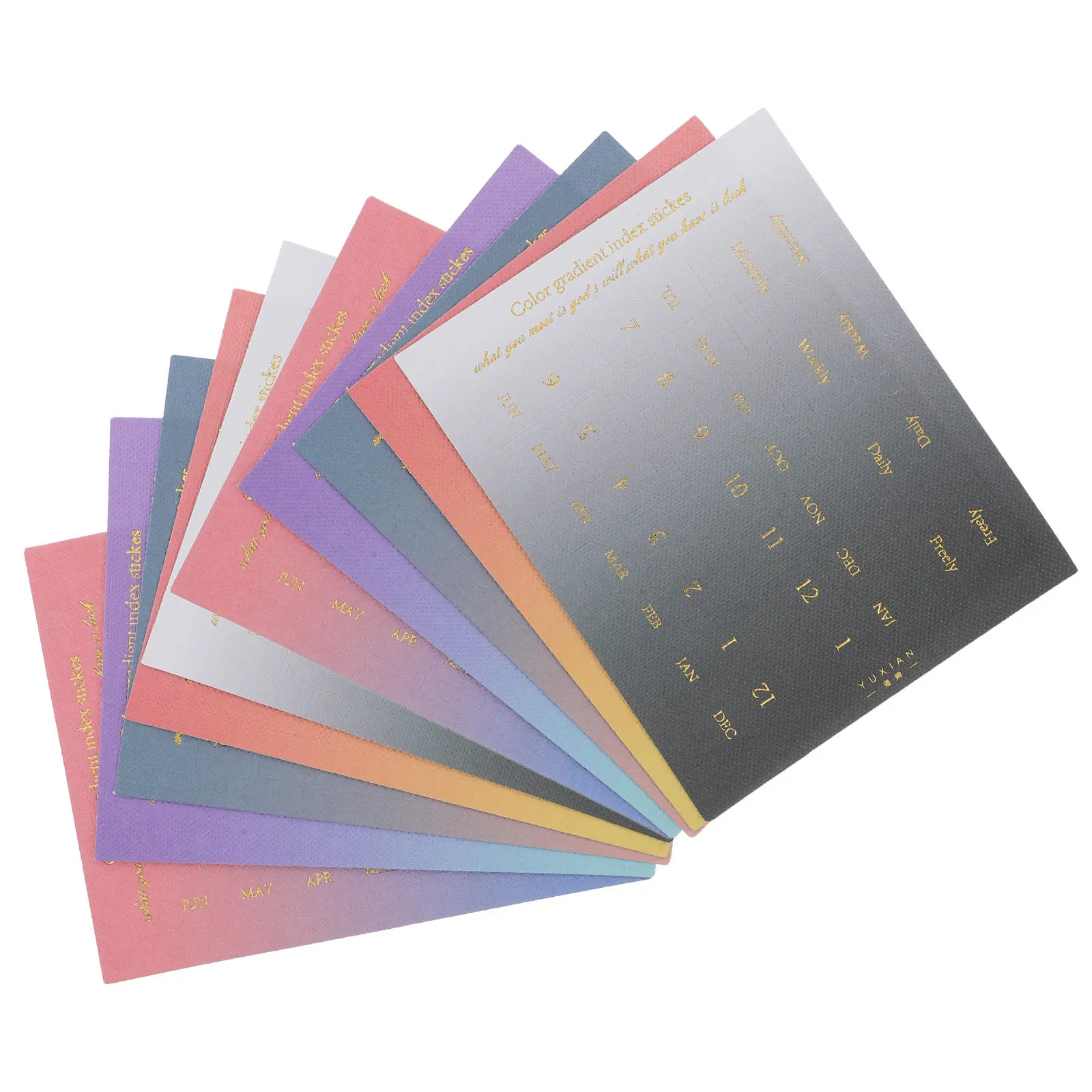 

10 Sheets Monthly Calendar Date Stickers Color-Coded Month Index Tab Stickers for Planners Journals Scrapbooking Efficient Time