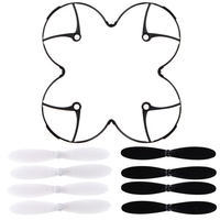 Hubsan X4/X6 Propeller Guard Ring+8 Pcs Props (4CW+4CCW)-Crash Proof Frame for H107C/H107L/D+RC Drone Spare Parts Kit