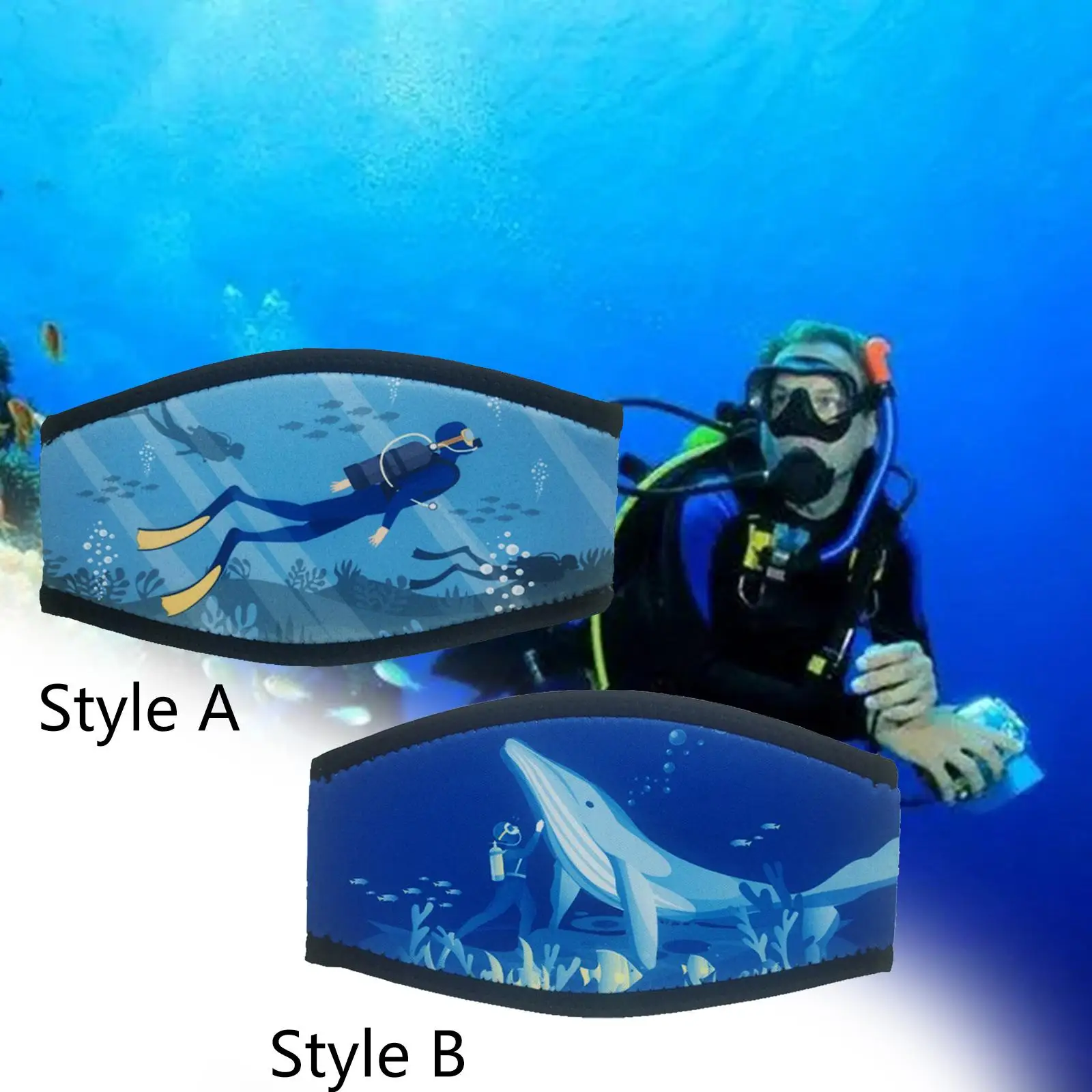 Snorkeling Mask Strap Cover, Replacement Accessories Head Strap Waterproof