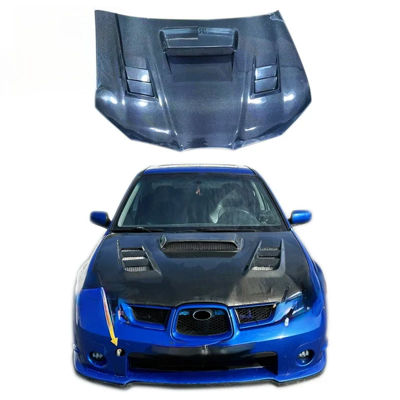 High Quality Carbon Fiber Custom Engine Hood 2005-2007 Impreza WRX