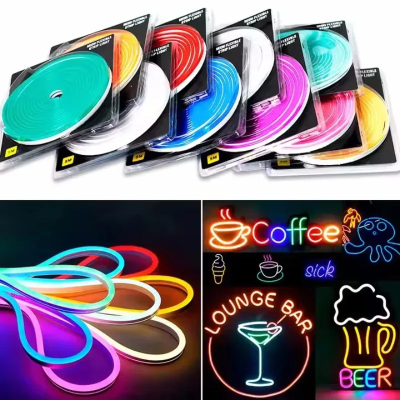 Smart RGB LED Neon Rope Light - App Remote Control Waterproof Music Sync for Bedroom Gaming Indoor/Outdoor Flexible Strip