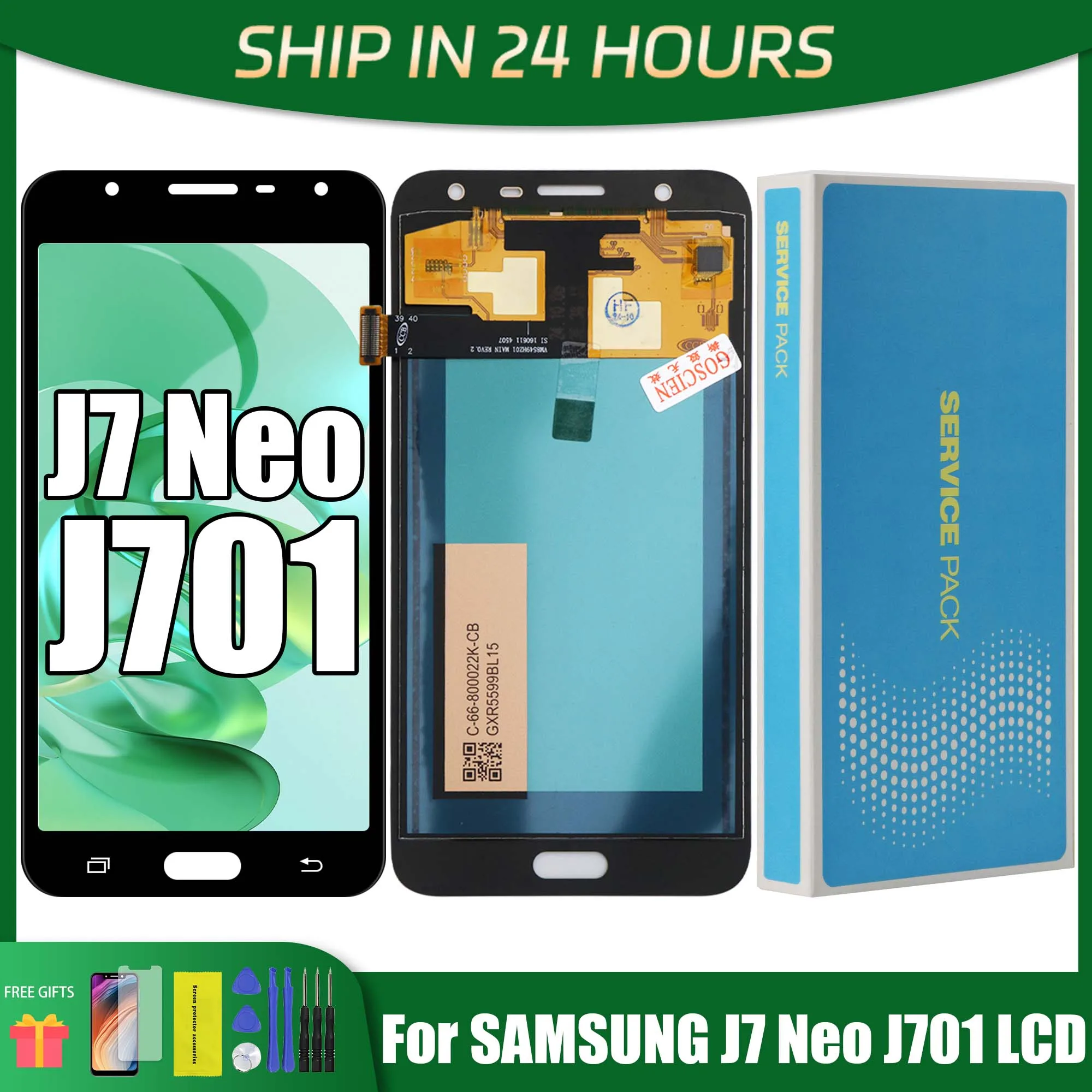 Tela LCD de Alta Qualidade 5.5 para SAMSUNG J7 Neo J701 SM-J701F J701M J701MT Display Touch Screen Digitalizador Completo