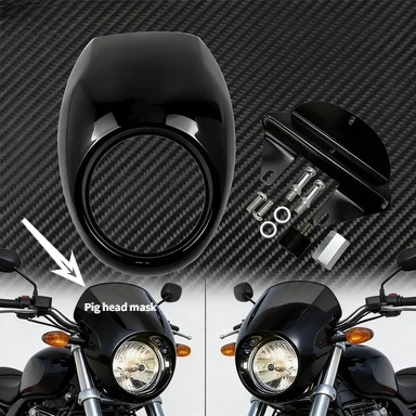 

Motorcycle Retro Head Fairing Cowling Pig Nose Cover Fit Harley 883 XL1200