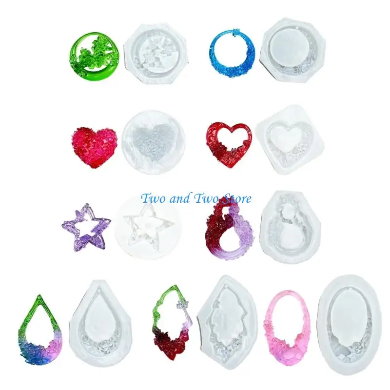 

HX6F Пищевая силиконовая подвесная форма для сережек с винтажным дизайном и легким выпуском