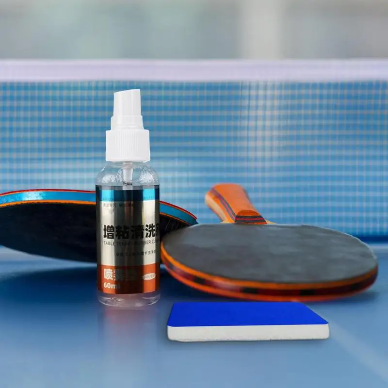 Table Tennis Bat Cleaning Set Racket Cleaner PingPong Paddle Care Spray Tennis Bats Protection 60ml Spray Agent Bottle