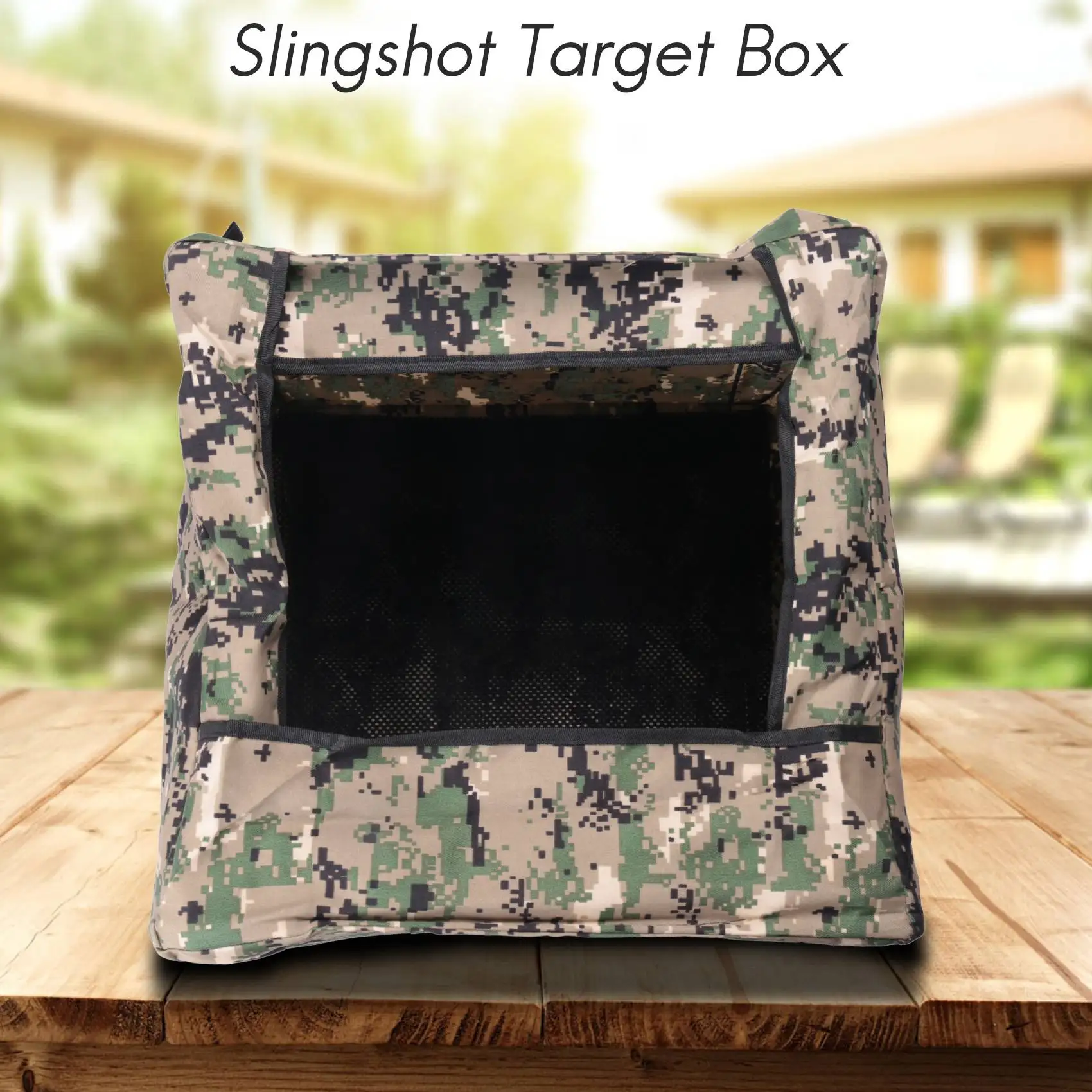 Foldable Target Box Aim Practice Tool Sling Shot Ammo Recycle Archery Target Case with Silicone Target Buffer Cloth