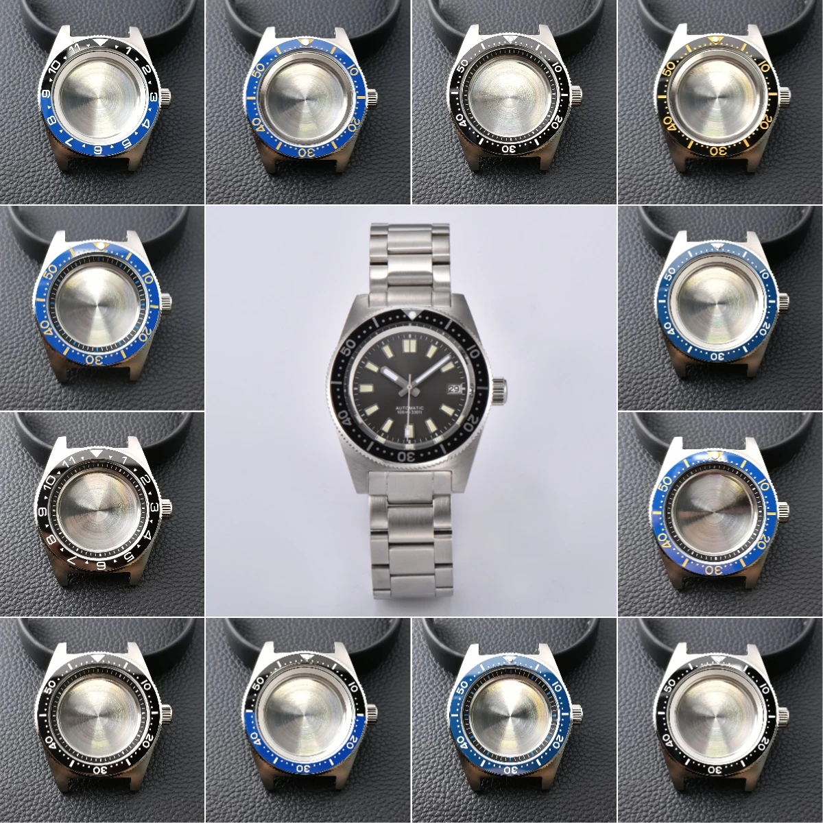 

Корпуса для часов NH35 40,5 мм в винтажном стиле, сапфировое стекло, запчасти для мужских часов, подходят для механизмов NH34, NH35, NH36, ремешок 20 мм, коробка для часов