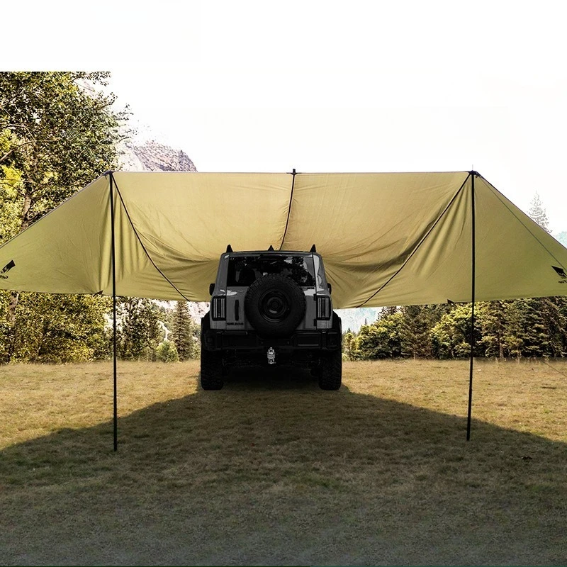 

rear canopy, awning, large space, multi-person rain and sun tarpaulin, outdoor camping equipment