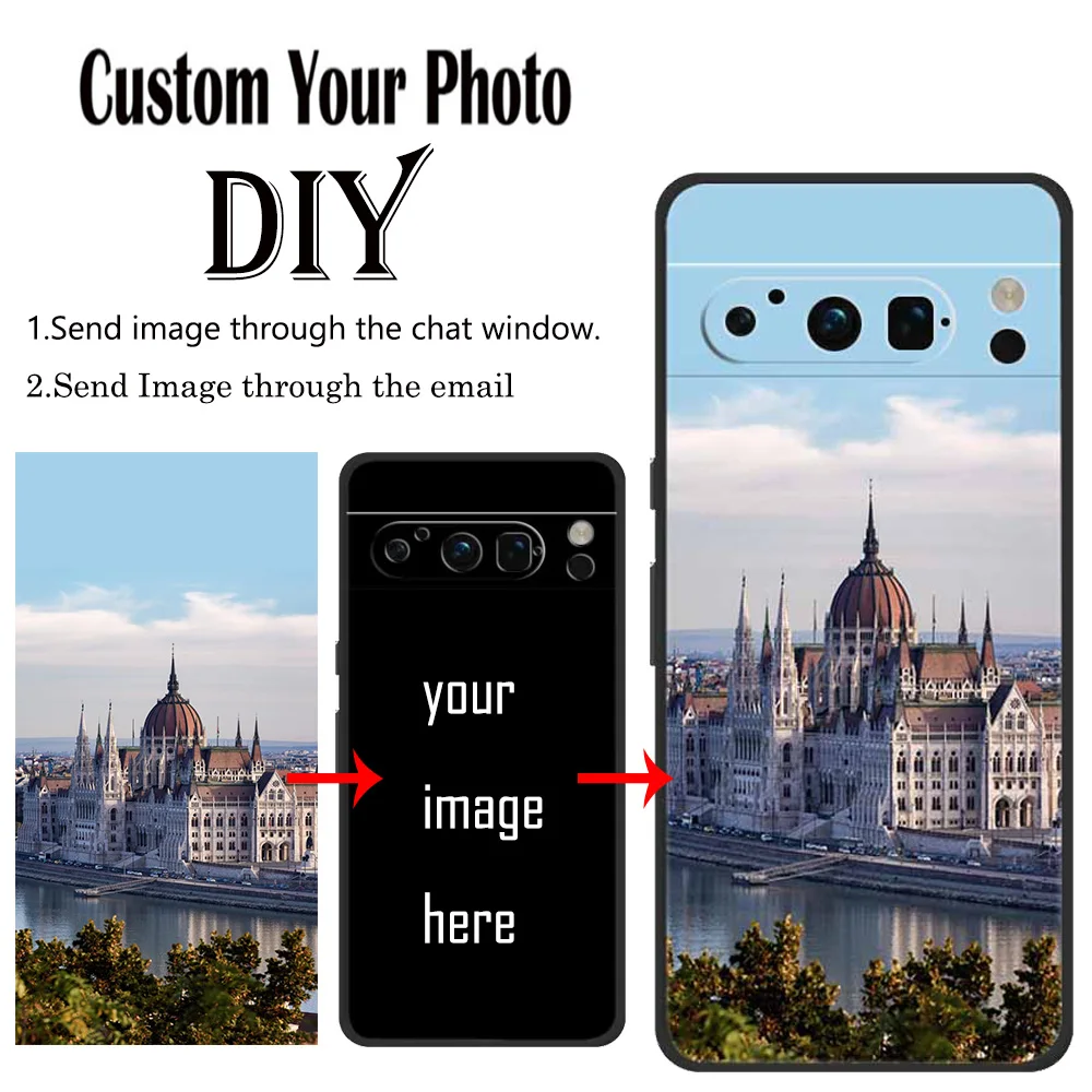 لتقوم بها بنفسك صور العلامة التجارية حالات الهاتف المخصصة لجوجل بكسل 8 برو 7A 6A أضعاف بكسل 7 6 برو 3 4 XL بولي TPU غطاء ناعم صورة صورة النص