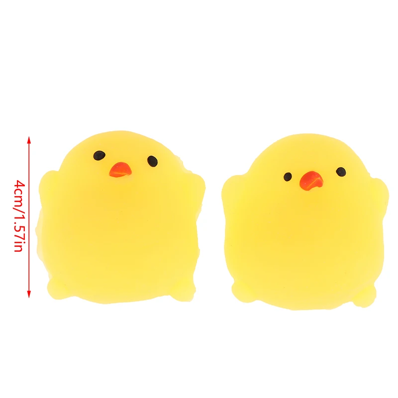 2Pcs Cute Mini Chick Squishy Toy Squeeze Bubbles Toys Fidget Toys Pinch Kneading Toy Stress Reliever Toys Kid Party Favor