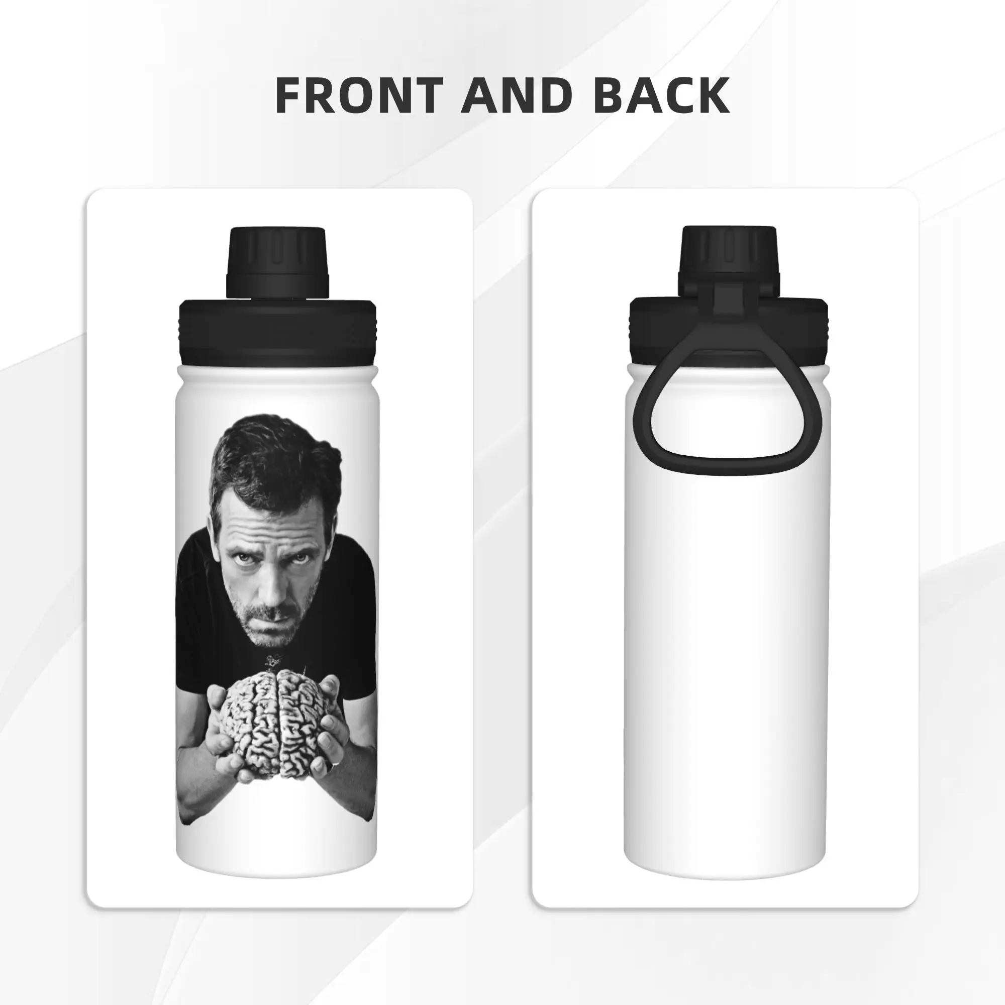 House MD 18OZ Sports Insulated Kettle  Coffee Cups Stainless Steel Office Home Mug Water Bottle