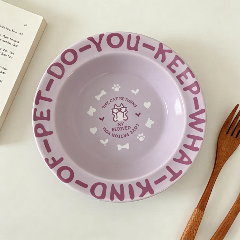 

Новая креативная керамическая миска-тарелка в форме летающей тарелки с защитой по краям для кошек и собак, миска для корма, товары для животных