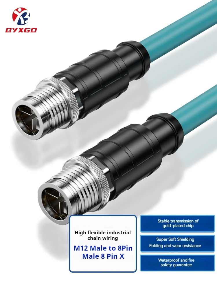 M12 4pin 8pin A D X High-Flexibility Industrial Ethernet Cable For Profinet Servo Encoder