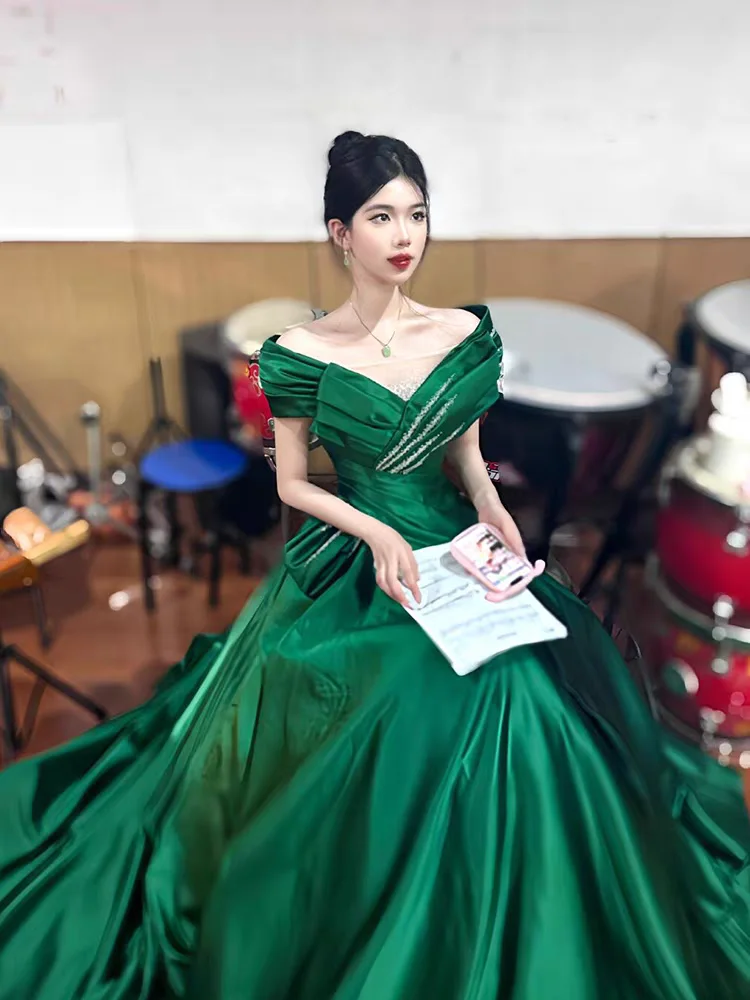 Ele een vestido de noite para mulheres high-end luxo adulto cerimônia desempenho dr banquete anfitrião exame de música vocal