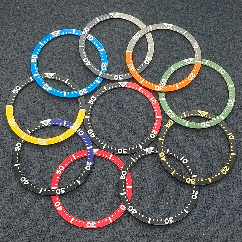 

38mmx31.5mm SKX007 Flat Aluminum Watch Bezel Insert Fit SKX007 SKX009 SRPD Watch NH36 NH35 Movement Watch Bezel Insert Ring Part