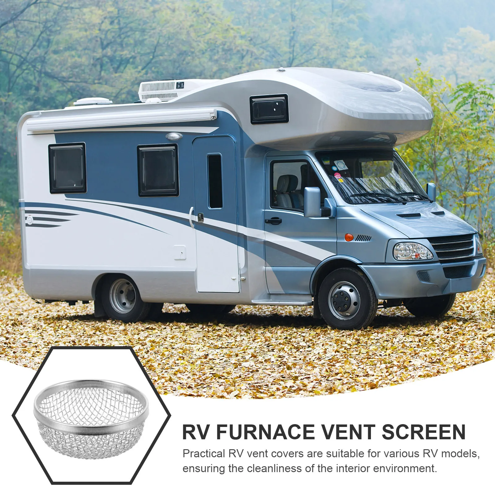 

2pcs Rv Vent Cover Replacement Rv Water Heater Cover Ventilation Mesh Screen Durable Stainless Steel Anti-Rust 2.8 Inch Diameter