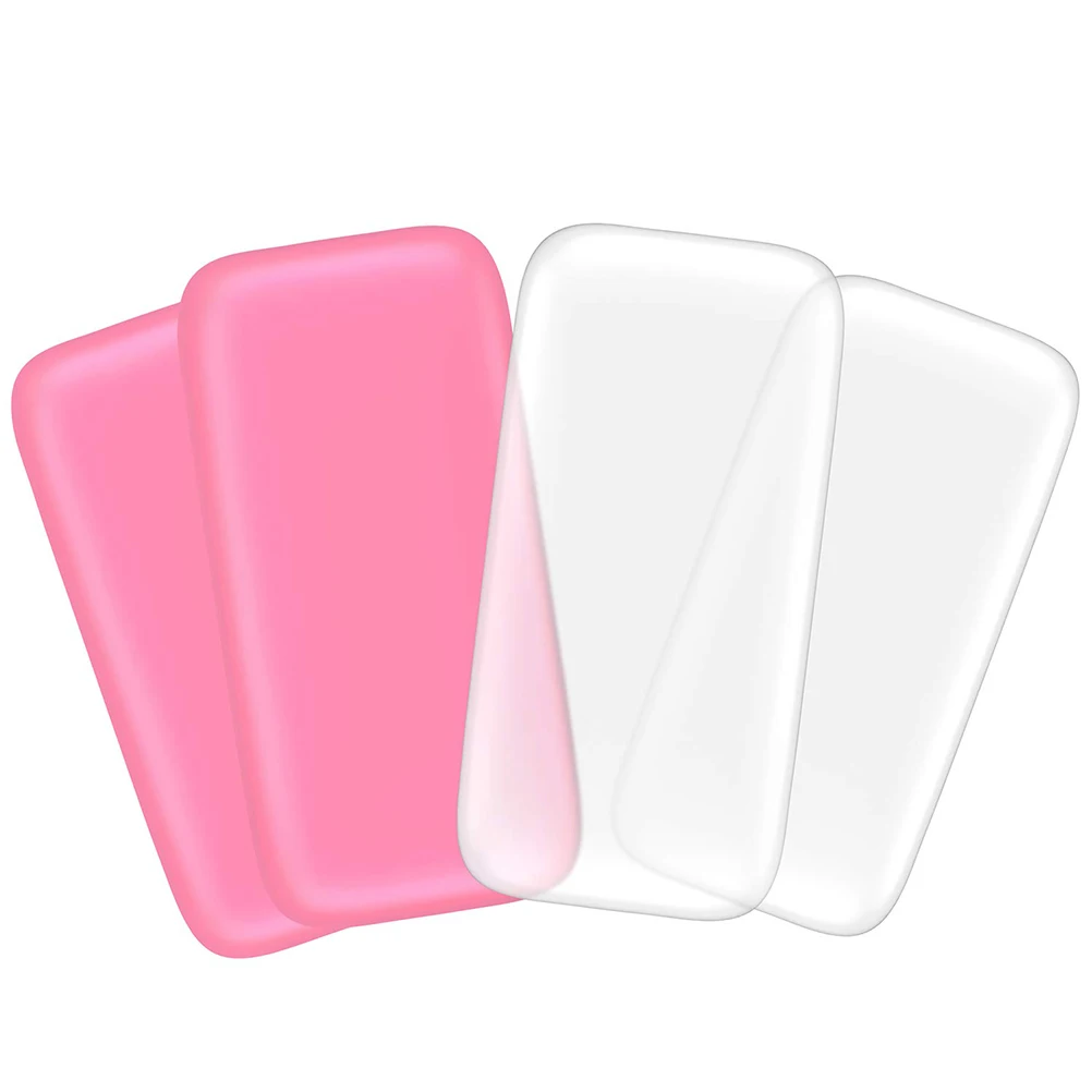 

4 Pcs Eyelash Silicone Sticker Pink Stickers Tray Pads Silica Gel Forehead Static Props Eyelash Extension Tool Safe