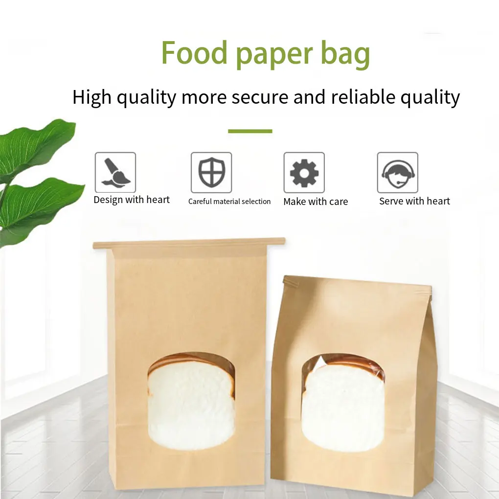 

50pcs Toast Bag Packaging Bag Self Sealing Bread Bag Wire Rolled Edge Baking Transparent Biscuit Cake Bag Sealed Tea