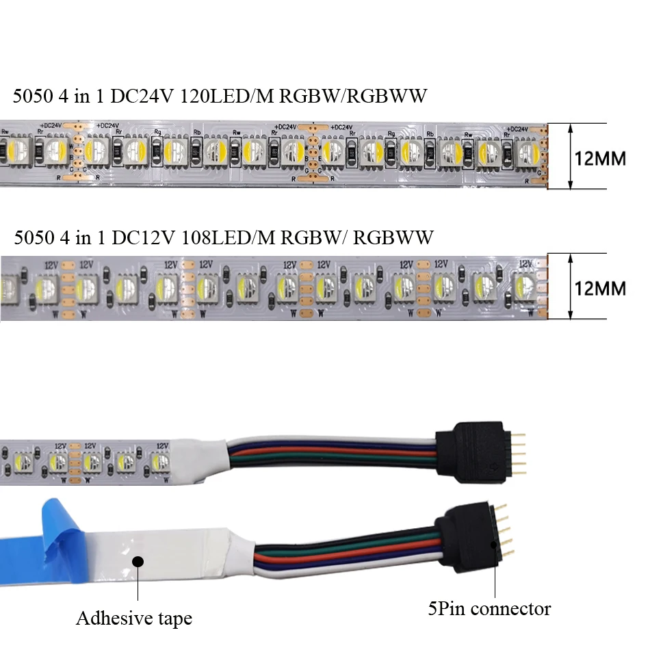 

Светодиодная лента 4 в 1, 5050, RGBW, RGBWW, 12 В постоянного тока, 108 светодисветодиодный, s/m, 24 В постоянного тока, 120 светодисветодиодный, s/m, гибсветодиодный Светодиодная лента IP30, не водонепроницаемая